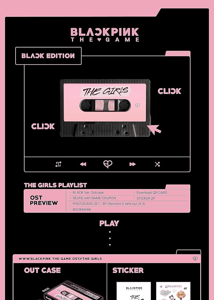BLACKPINK - Blackpink The Girls OST 4人トレカセット Amazon.com: BLACKPINK THE GAME OST THE GIRLS Case+QR card+